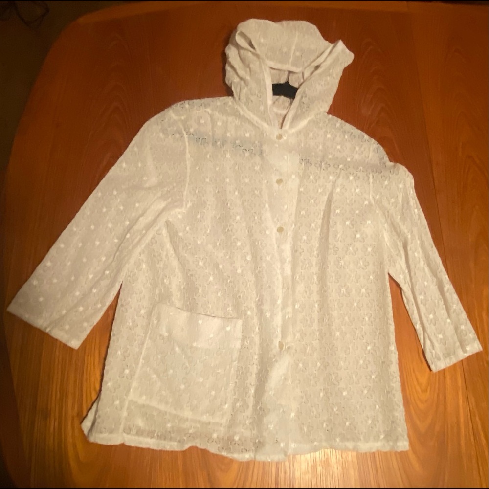 Vintage button up cover up
